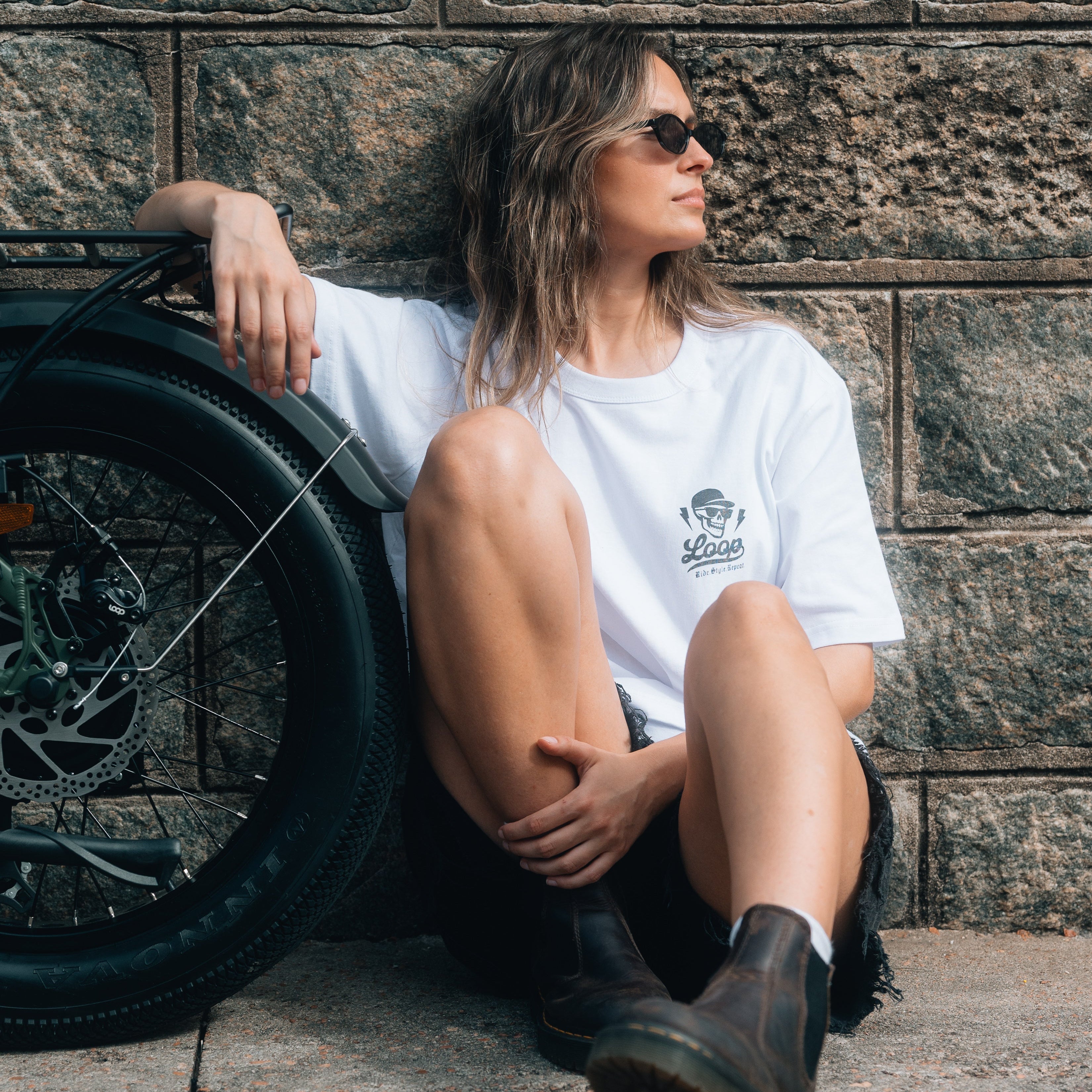 T-shirt Octans Skull White